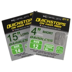 KORUM Anzuelo Montado Barbless&Stoppers 38 Cm